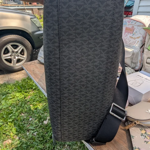 Michael Kors Black Patterned Laptop Bag